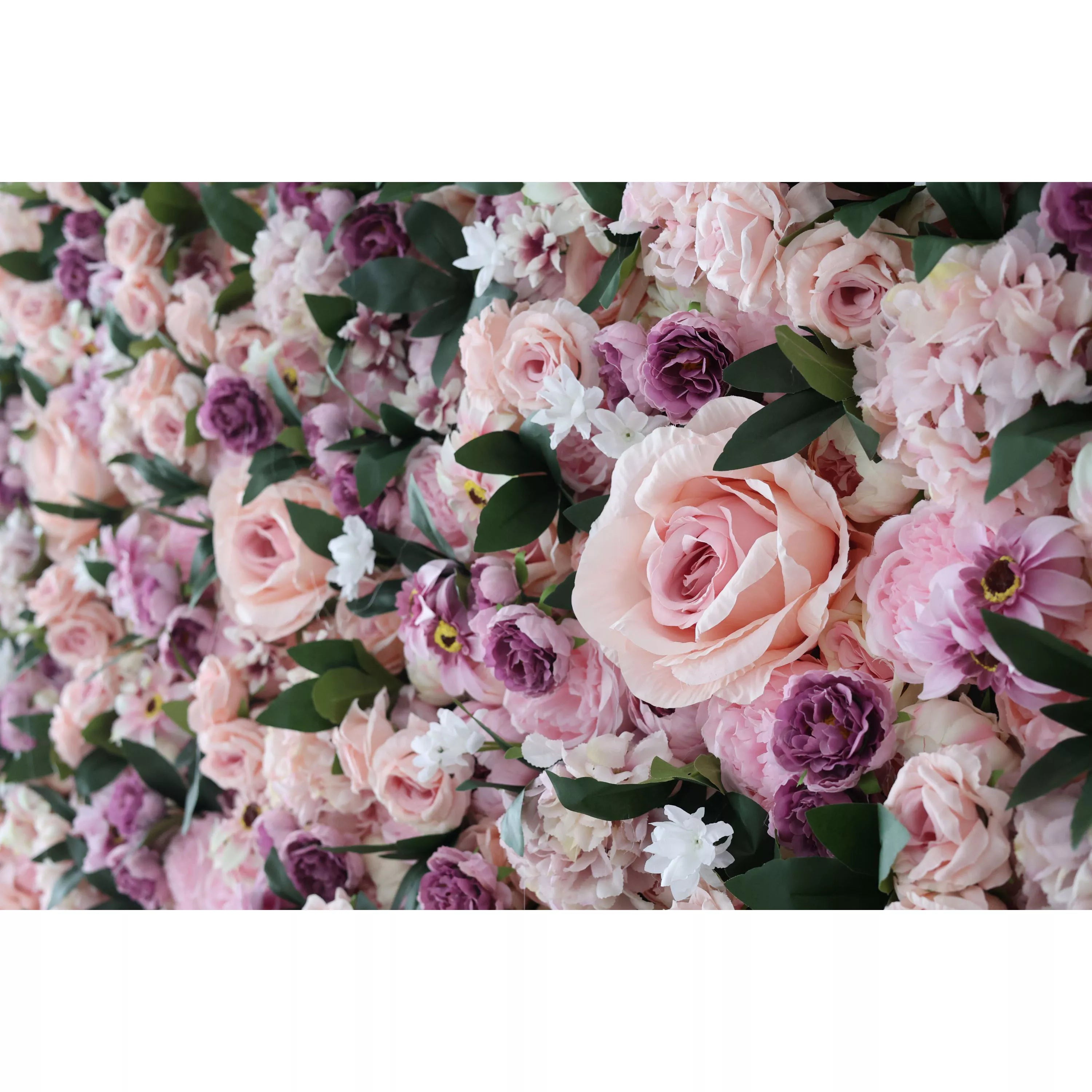 Valar Flowers Roll Up Fabric Artificial Flower Wall Wedding Backdrop, Floral Party Decor, Event Photography-VF-028-2