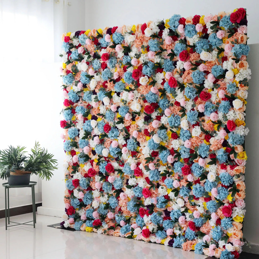 ValarFlowers Backdrop: Embrace the Blooming Spectrum. A tapestry teeming with radiant roses, dainty daisies, and hues of happiness. Illuminate events with nature&