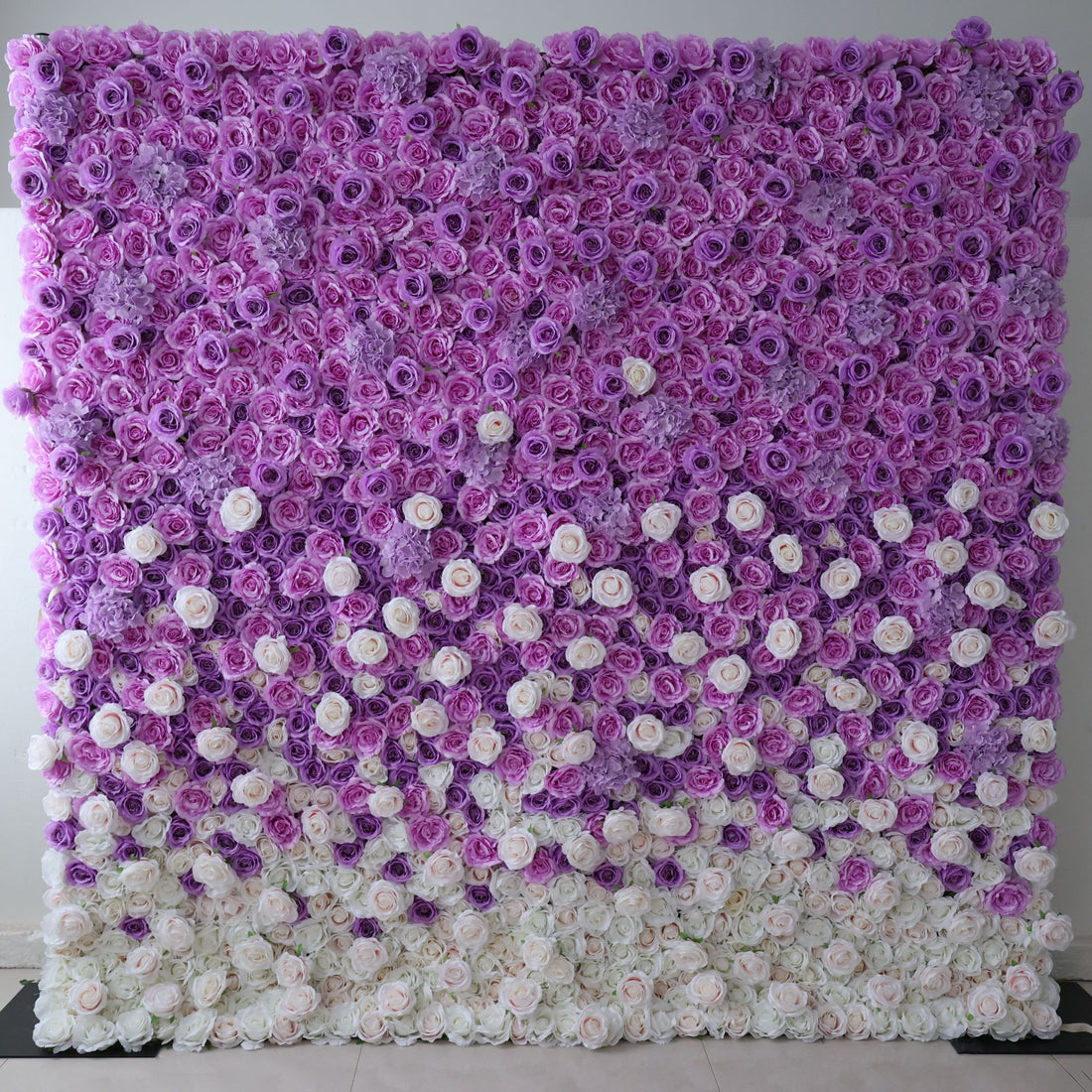 Valar Flowers Roll Up Fabric Artificial Flower Wall Wedding Backdrop, Floral Party Decor, Event Photography-VF-314