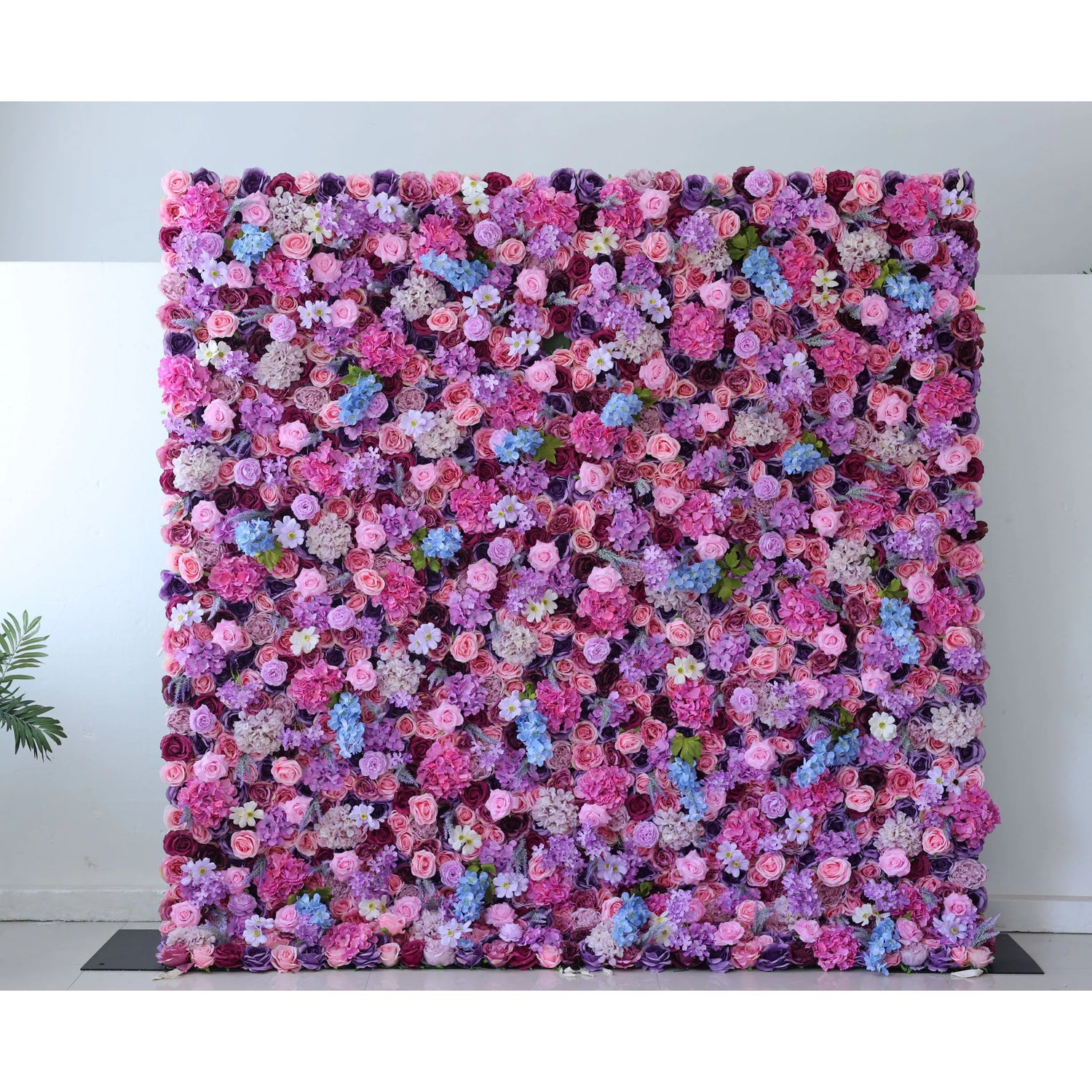 ValarFlowers Artificial Floral Wall Backdrop: Hipnotizante Magenta Medley - Mergulhe em uma delícia sonhadora de roxos e rosas-VF-246