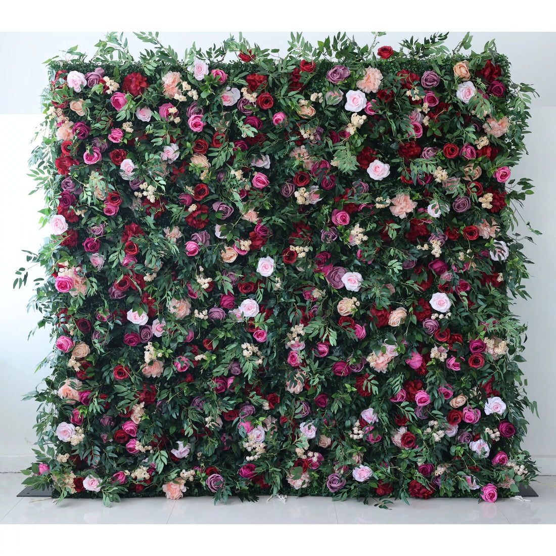 Valar fleurs retrousser tissu artificiel vert mixte Pinky et violet et blanc Floral mur mariage toile de fond, décor de fête Floral, Photography-VF-095 de l&