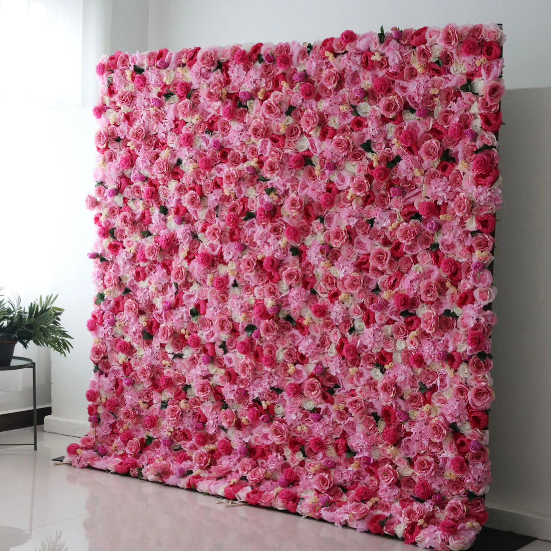 Valar fleurs Roll Up tissu fleur artificielle mur mariage toile de fond, décor de fête Floral, événement photographie-VF-031