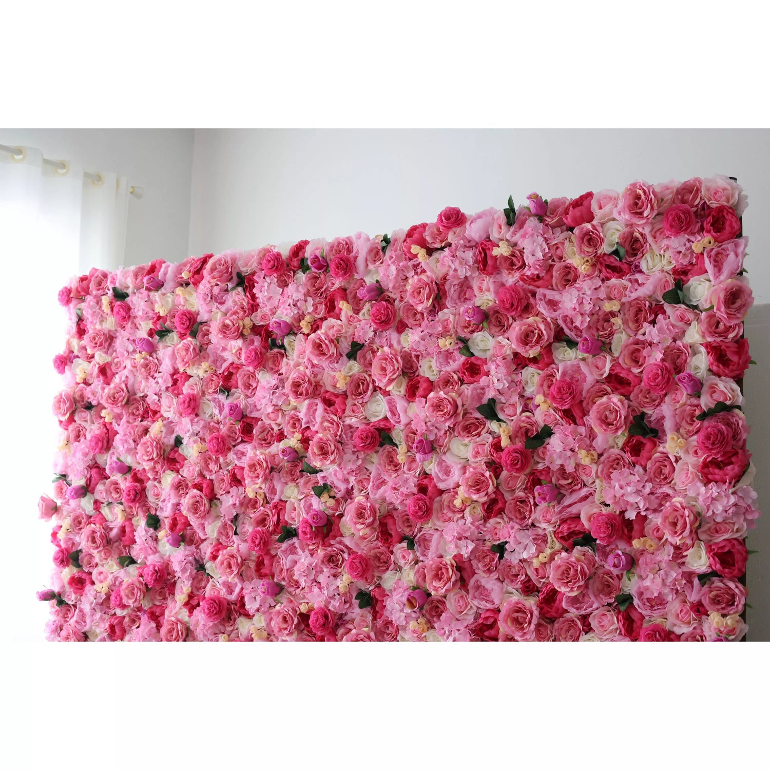 Valar Flowers Roll Up Fabric Artificial Flower Wall Wedding Backdrop, Floral Party Decor, Event Photography-VF-031