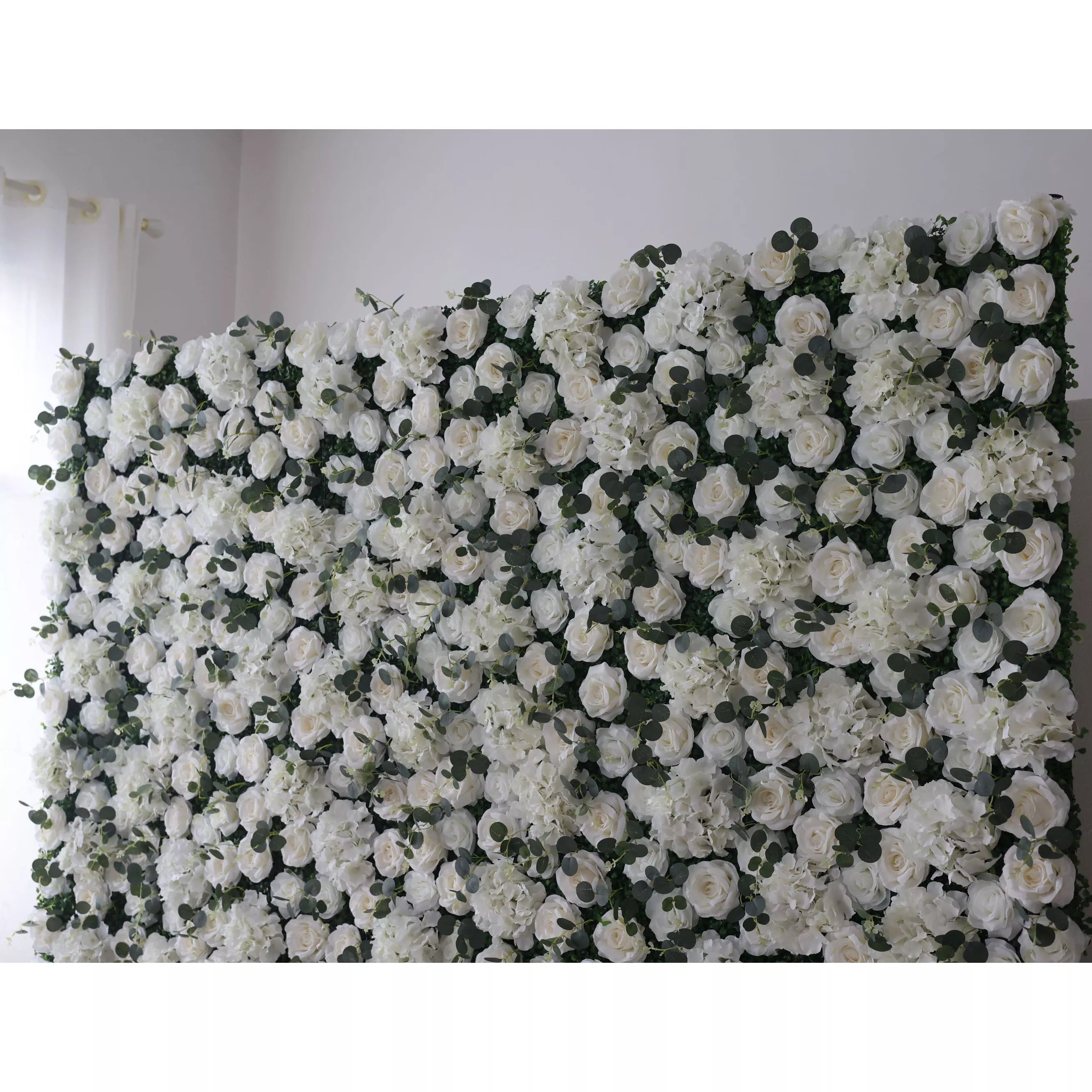 Valar Flowers Roll Up Fabric Artificial Flower Wall Wedding Backdrop, Floral Party Decor, Event Photography-VF-123