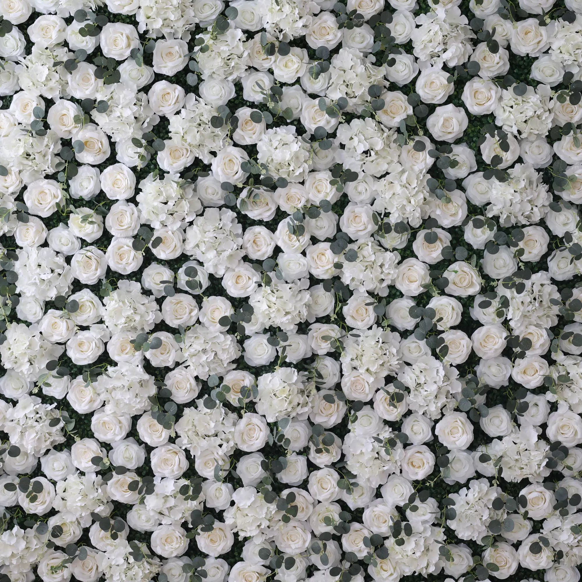 Valar Flowers Roll Up Fabric Artificial Flower Wall Wedding Backdrop, Floral Party Decor, Event Photography-VF-123