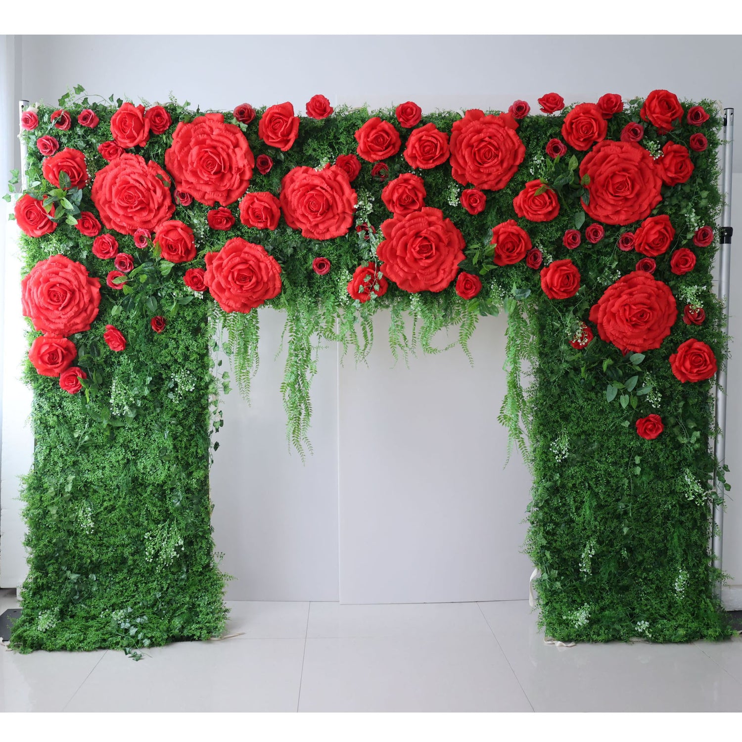 Valar Flores Roll Up Tecido Flor Artificial Parede Wedding Backdrop, Decoração Floral Festa, Evento Fotografia-VF-318