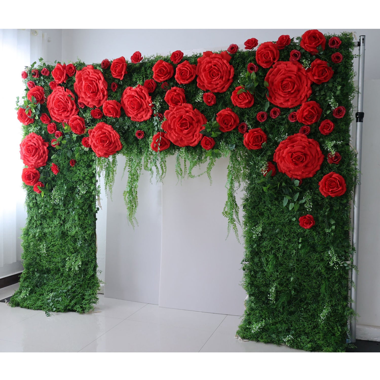 Valar Blumen Roll-Up-Stoff künstliche Blume Wand Hochzeit Hintergrund, Blumen Party Dekor, Event Fotografie-VF-318