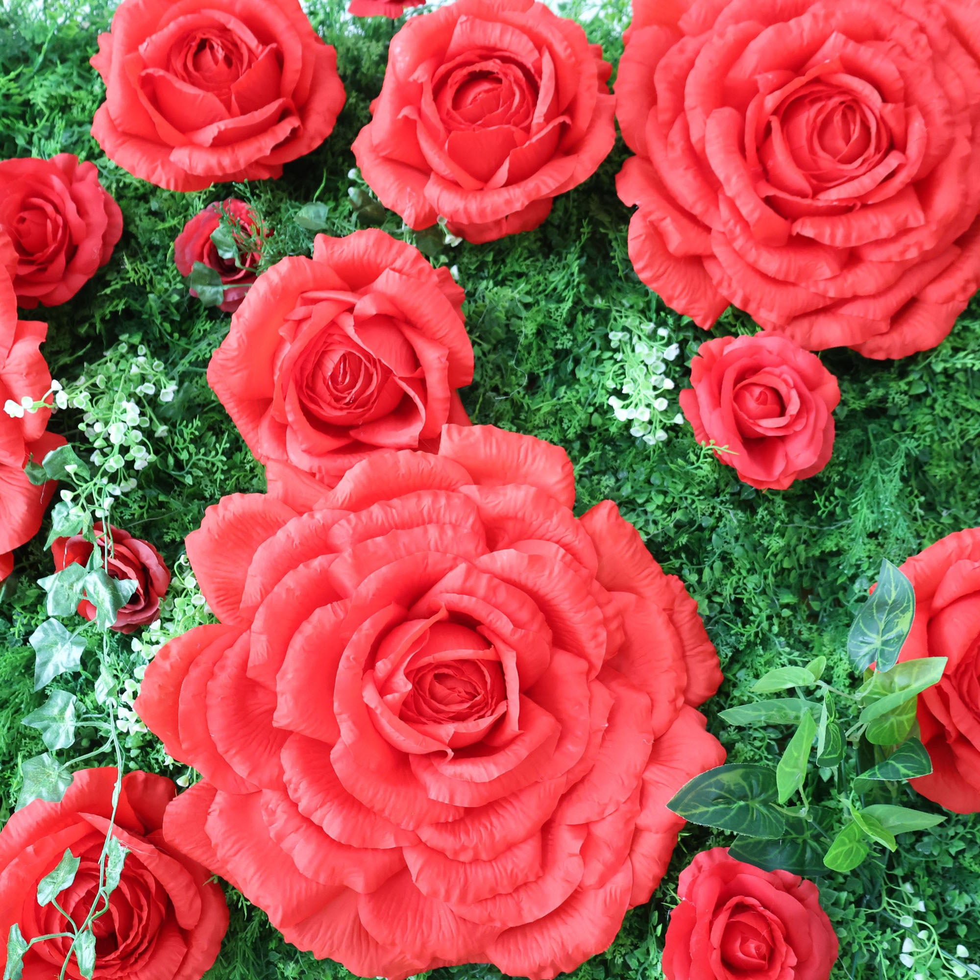 Valar Flores Roll Up Tecido Flor Artificial Parede Wedding Backdrop, Decoração Floral Festa, Evento Fotografia-VF-318