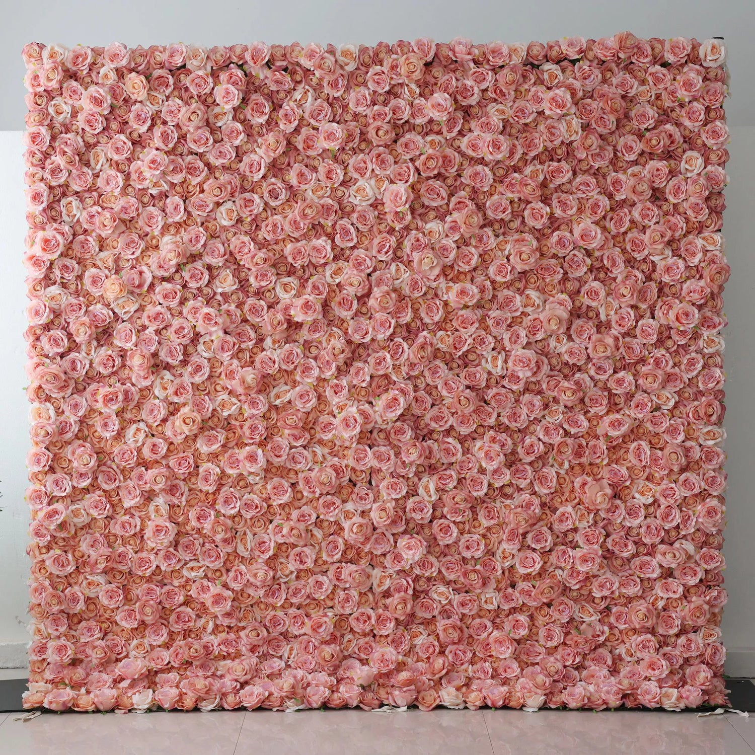 Valar Flores Roll Up Tecido Rosa Turca Artificial e Oriental Rosa Flor Parede Wedding Backdrop, Decoração Floral Festa, Fotografia Evento-VF-054-2