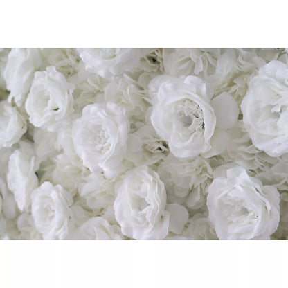 ValarFlowers Wandkulisse aus künstlicher Rose: Heitere Eleganz - The Whispering Whites-VF-256