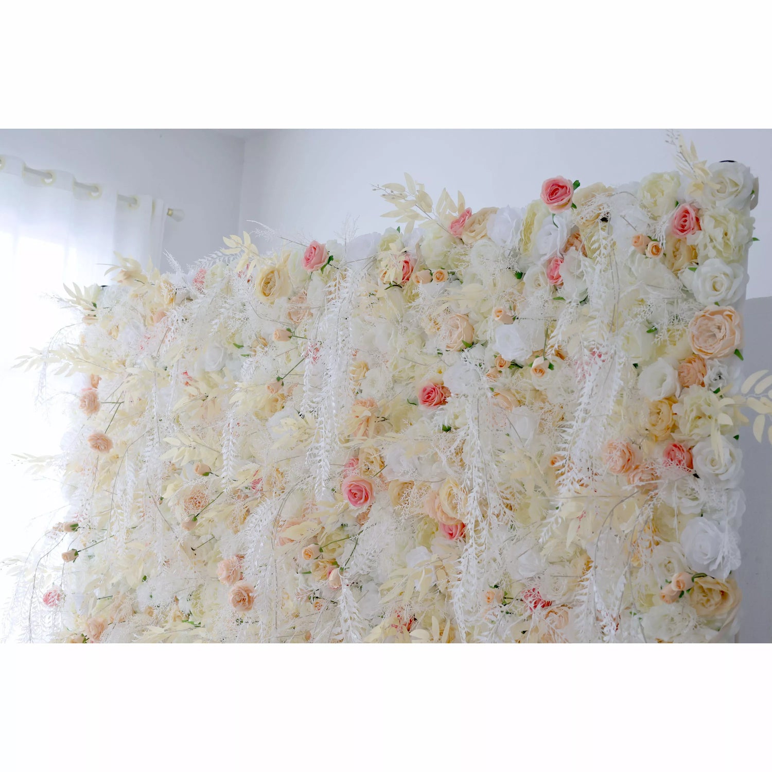 ValarFlowers Artificial Rose Wall Backdrop: Ethereal Elegance - The Whispered Wishes Collection-VF-258