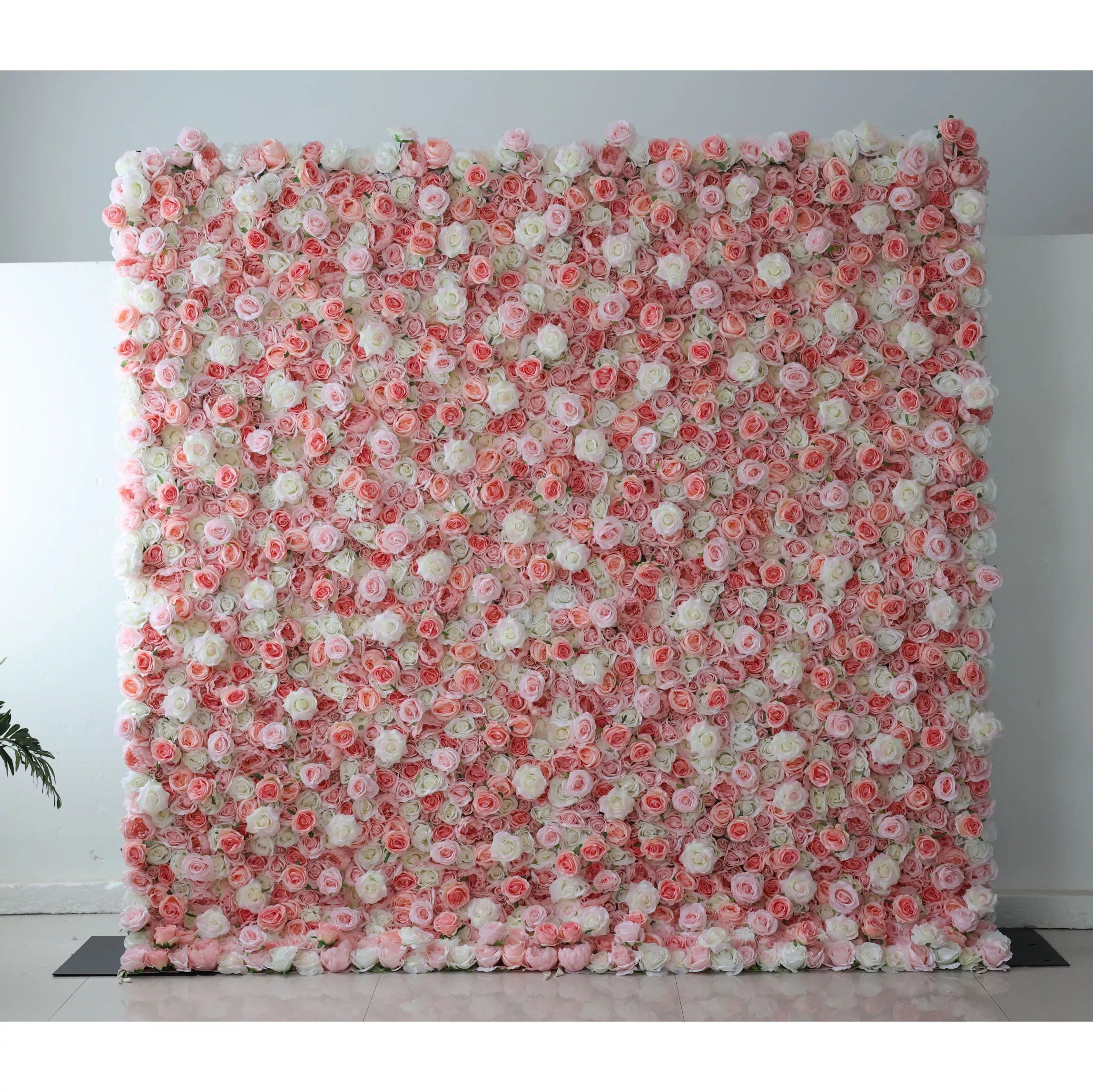 ValarFlowers Artificial Rose Wall Backdrop: Whispering Petals - The Serene Sonnet Collection-VF-260