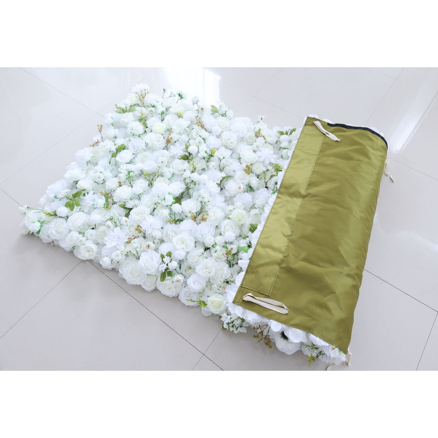 Valar Flower Roll Up Fabric Artificial Flower Wall Wedding Backdrop, Floral Party Decor, Event Photography-VF-342