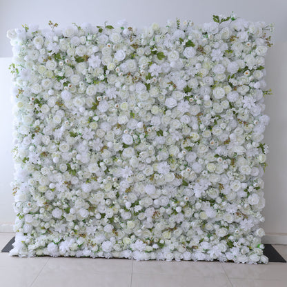 Valar fleurs Roll Up tissu fleur artificielle mur mariage toile de fond, décor de fête Floral, événement photographie-VF-342