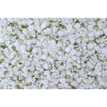 Valar Flower Roll Up Fabric Artificial Flower Wall Wedding Backdrop, Floral Party Decor, Event Photography-VF-342