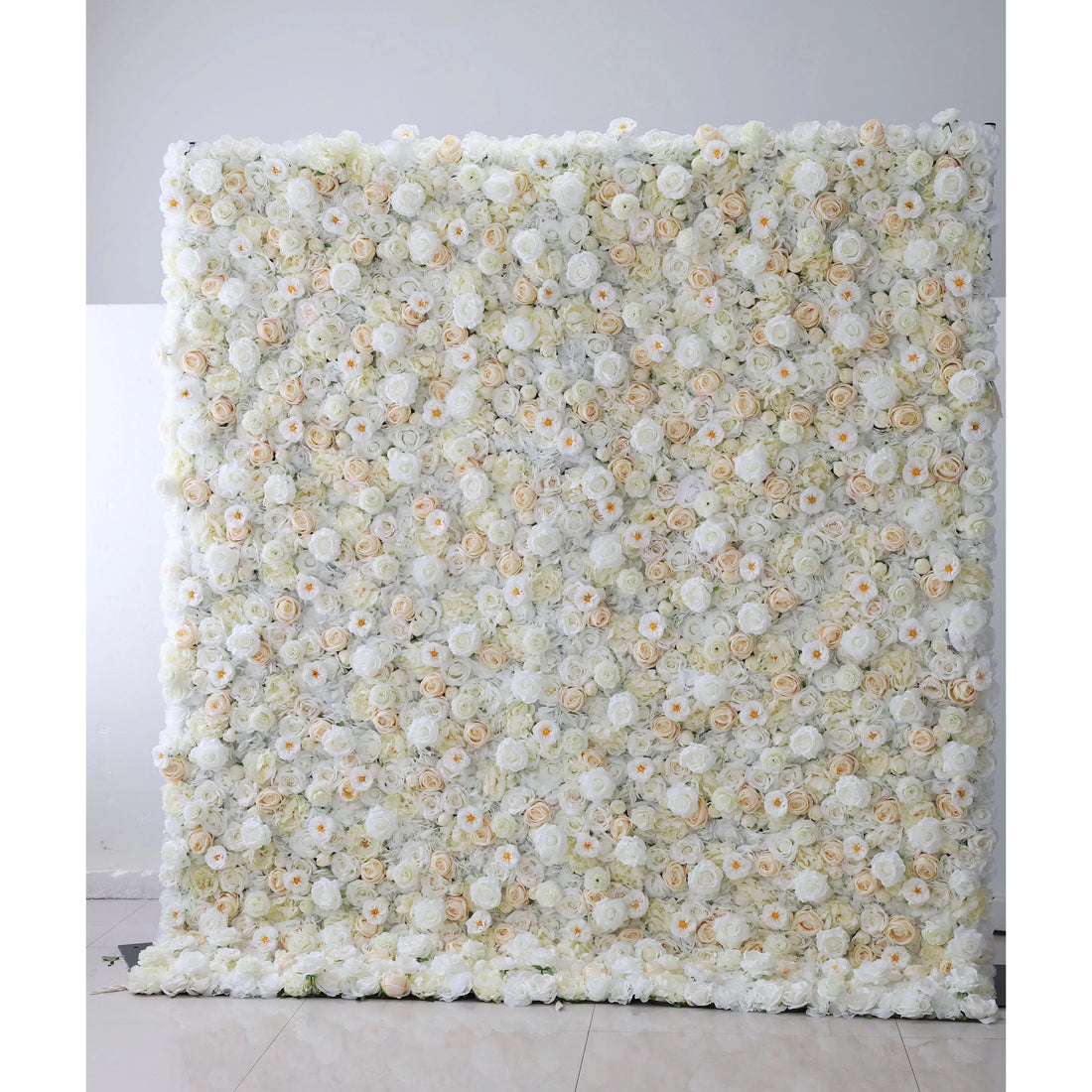 Valar Flowers Künstliche Blumen Wand Hintergrund: Flüstern Weiß-Die ätherische Eleganz Collection-VF-263