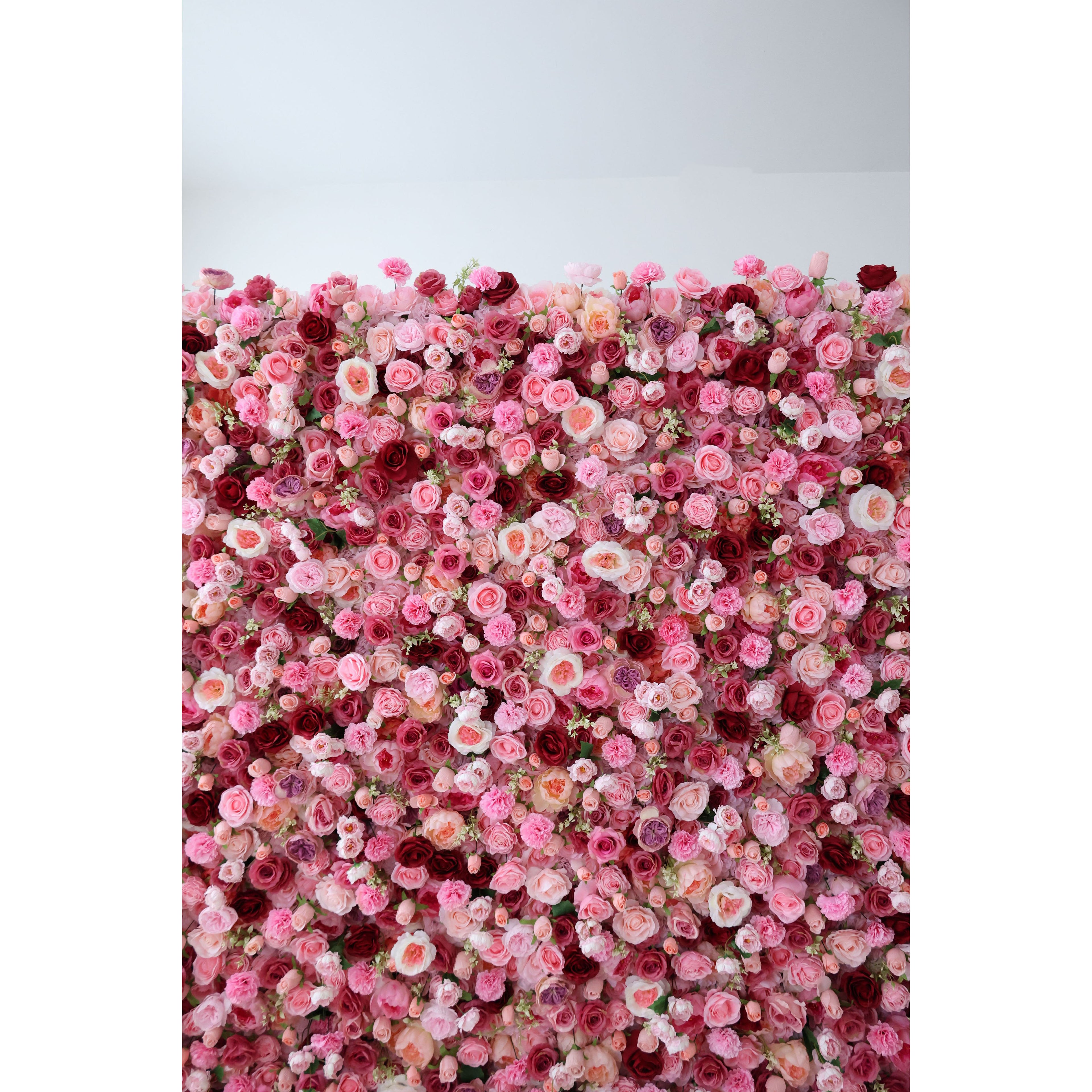 Valar Flowers Roll Up Fabric Artificial Flower Wall Wedding Backdrop, Floral Party Decor, Event Photography-VF-344