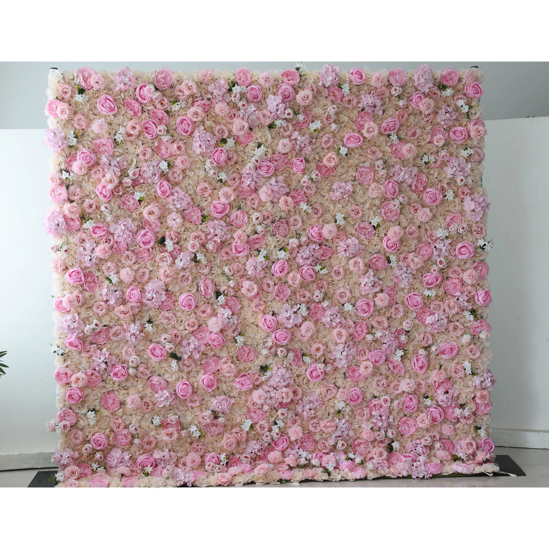 ValarFlowers Artificial Floral Wall Backdrop: Blossom Bliss Artificial Floral Wall Backdrop: Enchanted Pink Rose Edition-VF-267