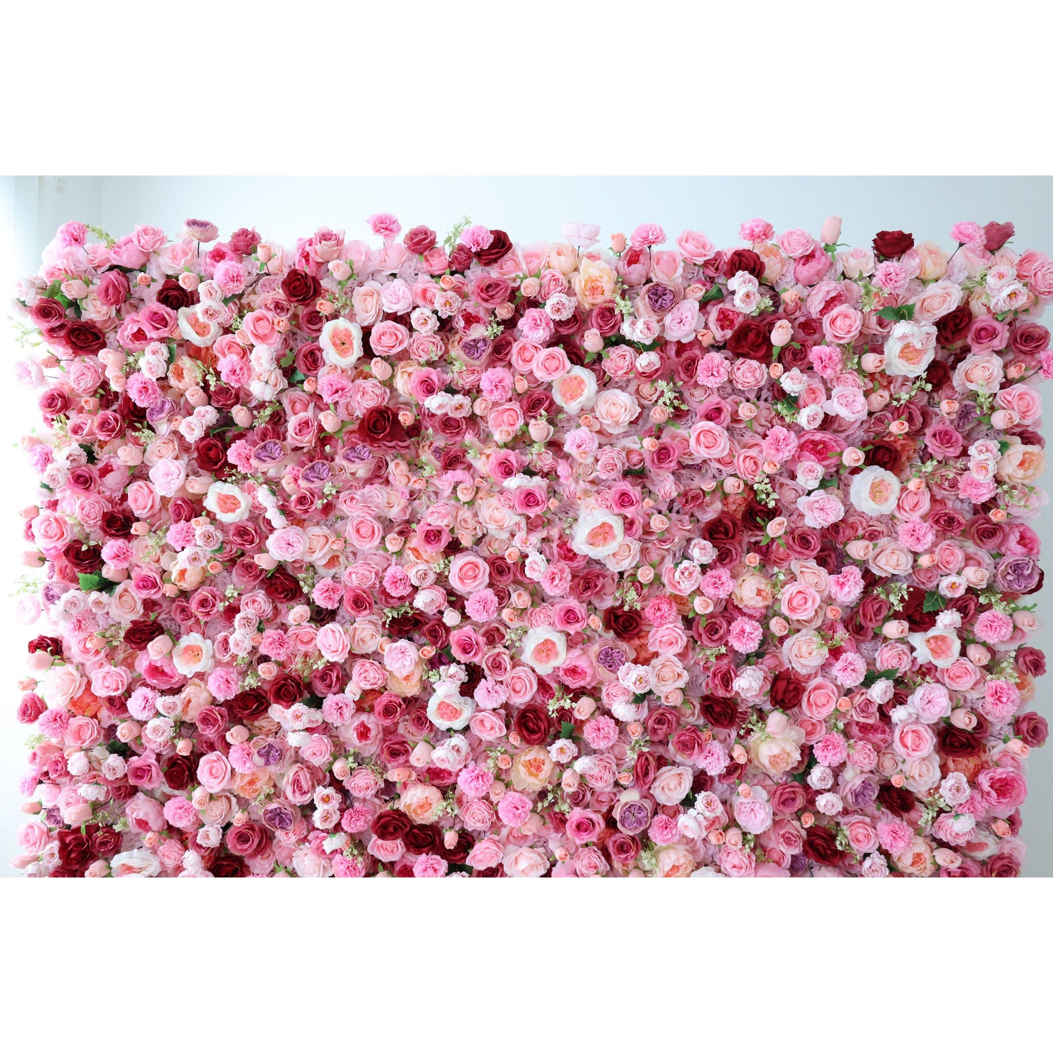 Valar Flowers Roll Up Fabric Artificial Flower Wall Wedding Backdrop, Floral Party Decor, Event Photography-VF-344