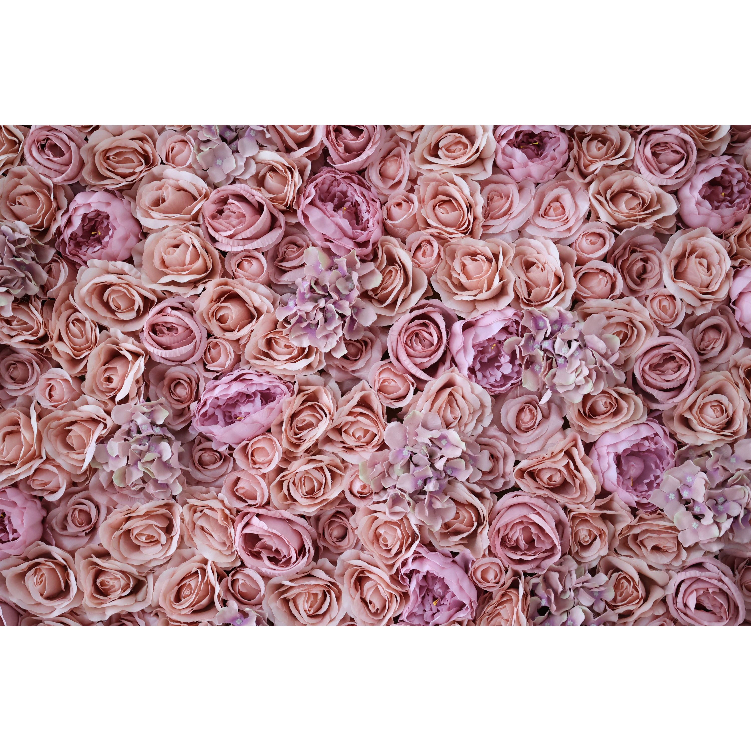 Valar Flowers Roll Up Fabric Artificial Flower Wall Wedding Backdrop, Floral Party Decor, Event Photography-VF-345