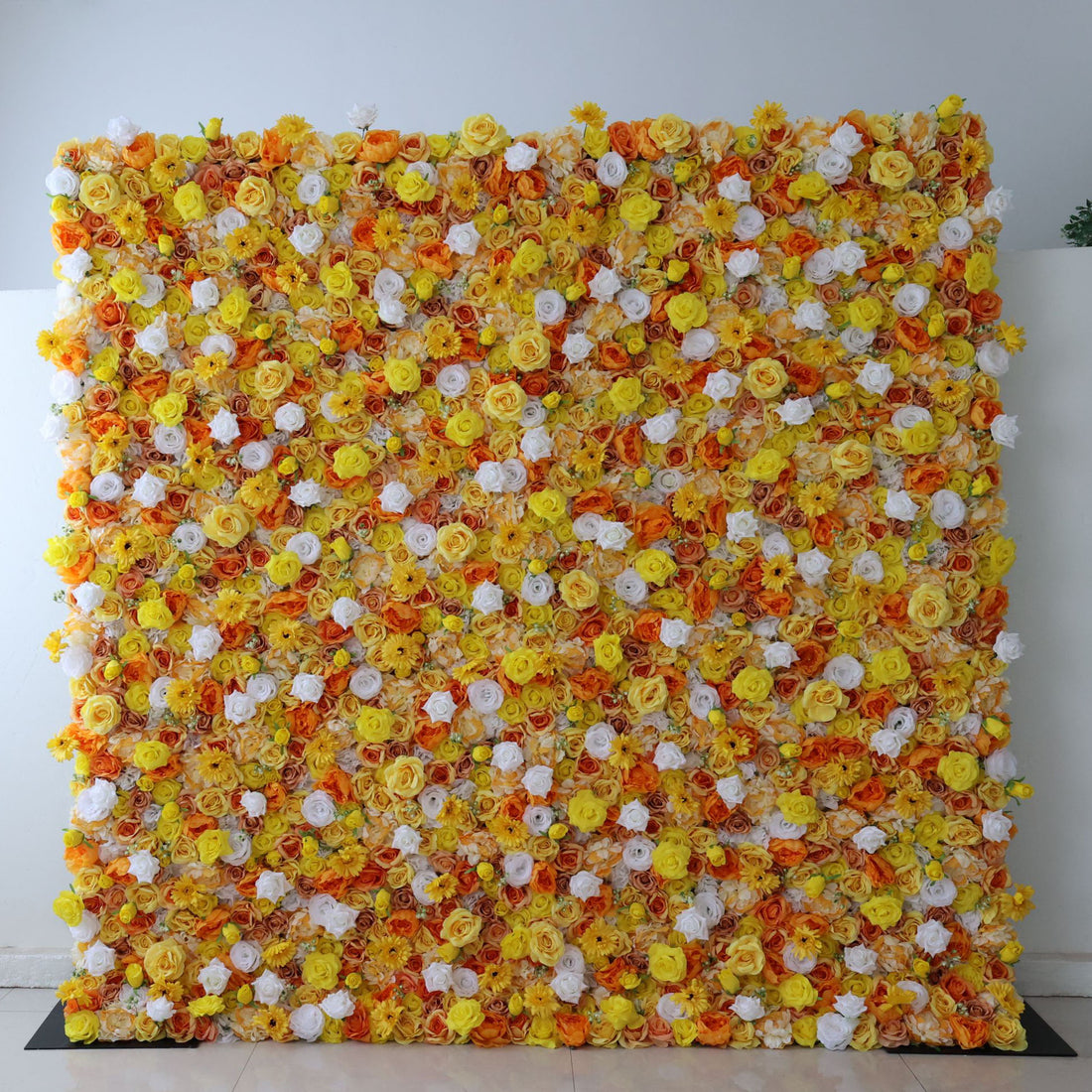 Valar Flowers Roll Up Fabric Artificial Flower Wall Wedding Backdrop, Floral Party Decor, Event Photography-VF-346