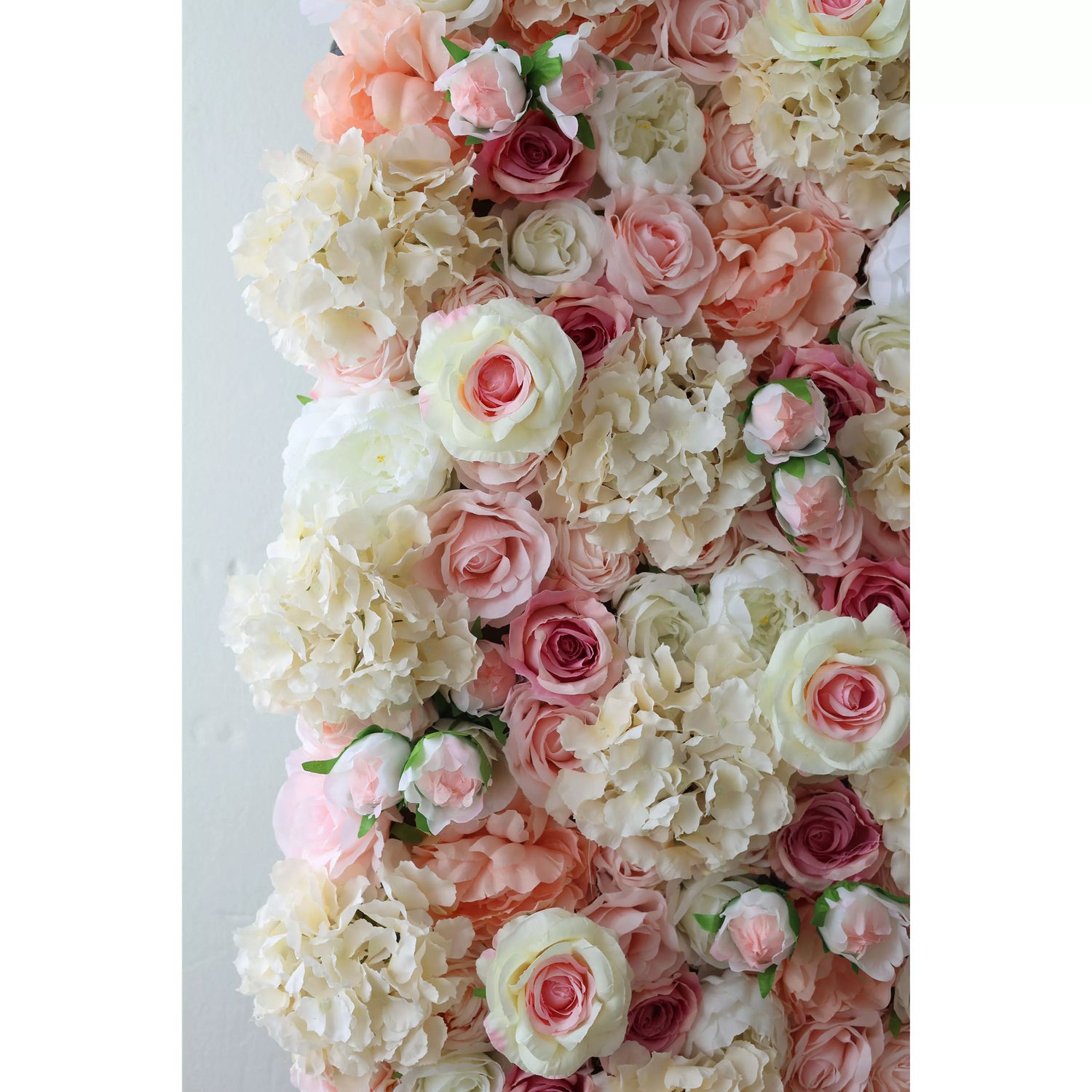 Valar Flores Enrolla Tela Salvia Artificial Indio Núcleo Rojo y Rosa Taupe, Fondo De Boda De Pared Floral De Marrón Claro, Decoración Floral De Fiesta, Fotografía De Eventos-VF-075