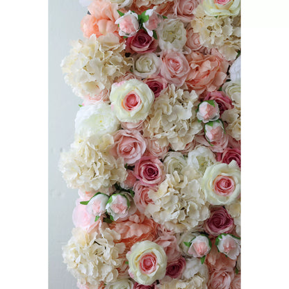 Valar Blumen Roll-up-Stoff künstlicher Salbei indischer roter Kern und Rose Taupe, hellbraune Blumenwand Hochzeit Hintergrund, Blumen Party Dekor, Event Fotografie-VF-075