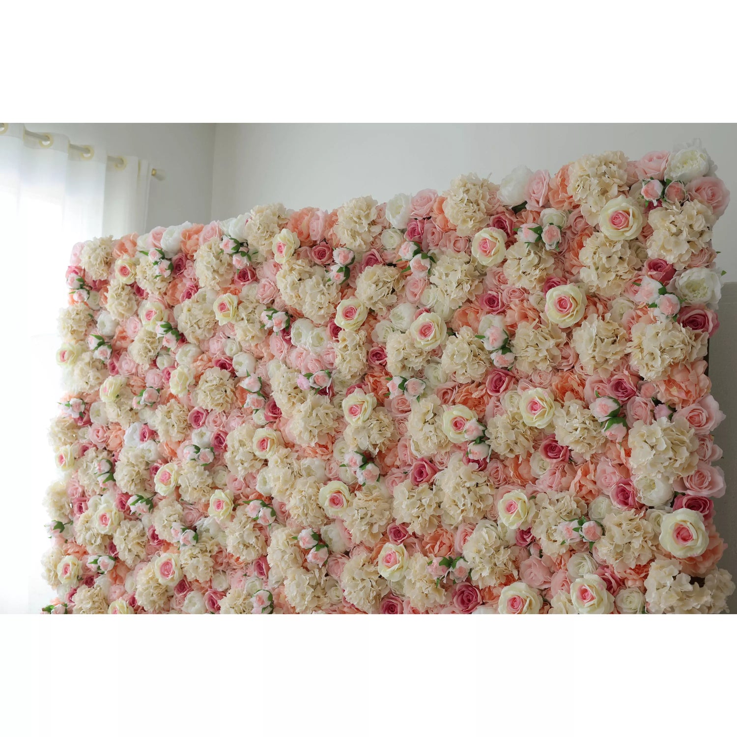 Valar Flores Enrolla Tela Salvia Artificial Indio Núcleo Rojo y Rosa Taupe, Fondo De Boda De Pared Floral De Marrón Claro, Decoración Floral De Fiesta, Fotografía De Eventos-VF-075