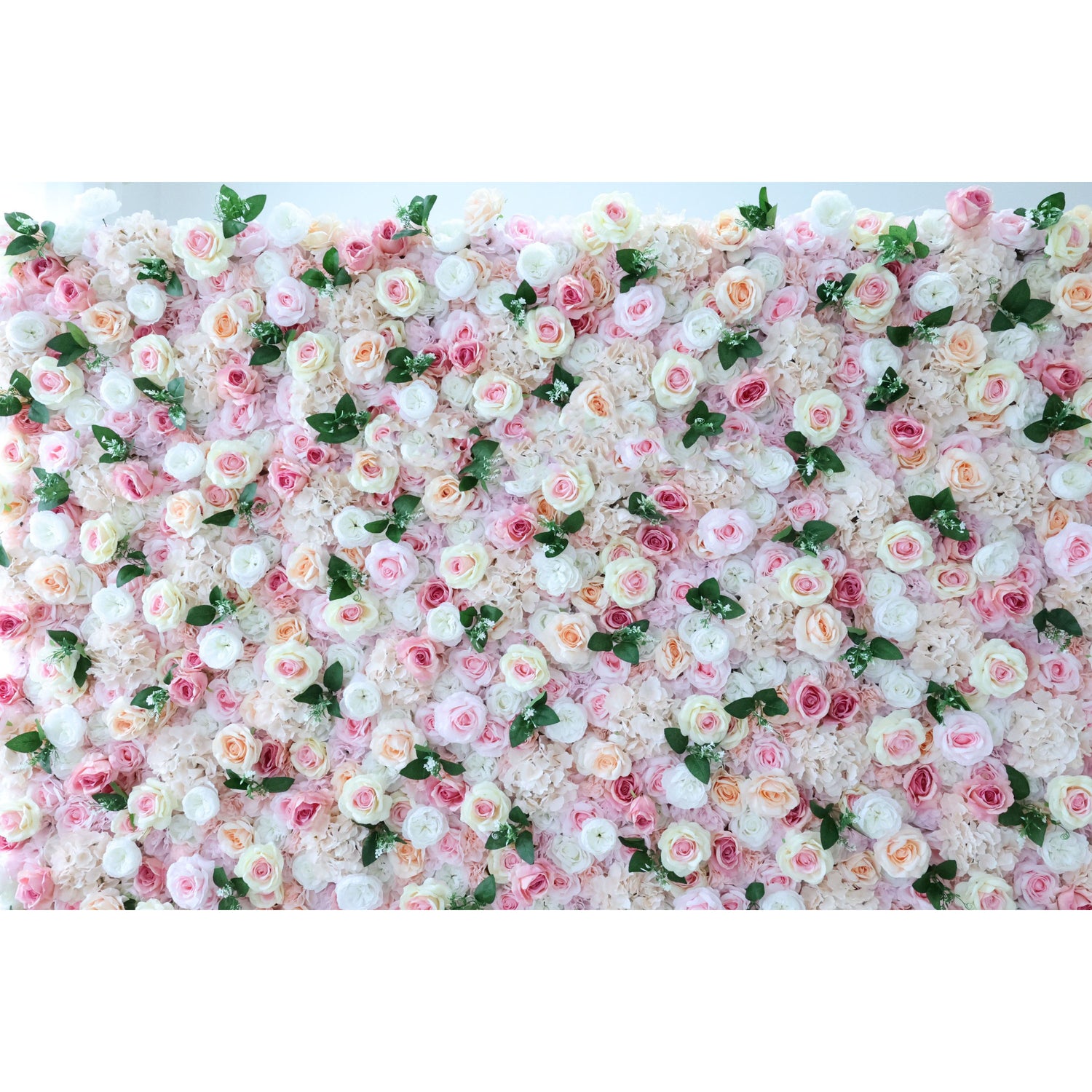 Valar Flowers Roll Up Fabric Artificial Flower Wall Wedding Backdrop, Floral Party Decor, Event Photography-VF-349