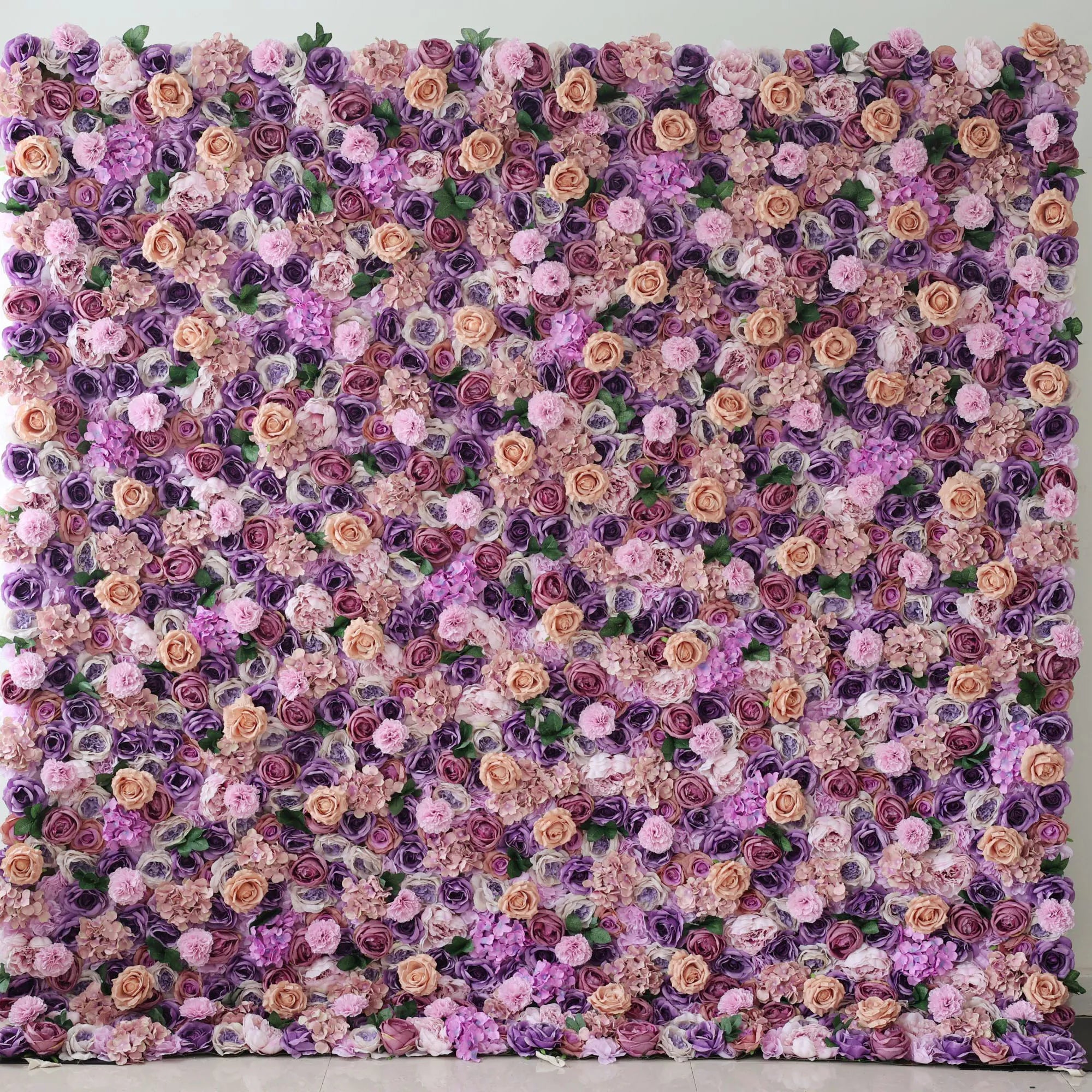 ValarFlowers Artificial Floral Parede Fundo: Lavanda Luxuosa Lushness - O Brilho do Rosa Romance-VF-250