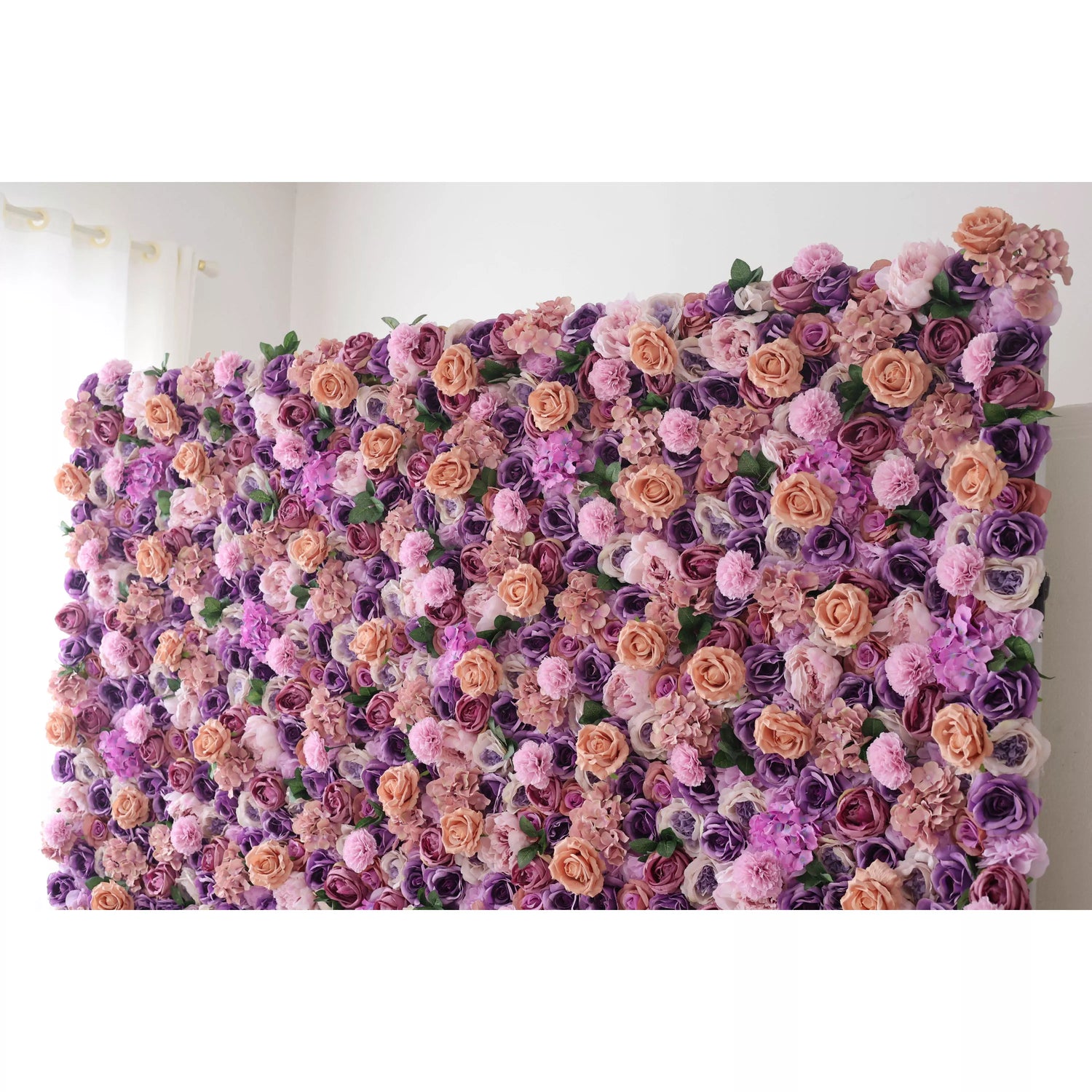 ValarFlowers Artificial Floral Parede Fundo: Lavanda Luxuosa Lushness - O Brilho do Rosa Romance-VF-250