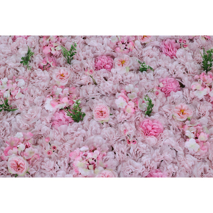 Valar Flowers Roll Up Fabric Artificial Flower Wall Wedding Backdrop, Floral Party Decor, Event Photography-VF-350