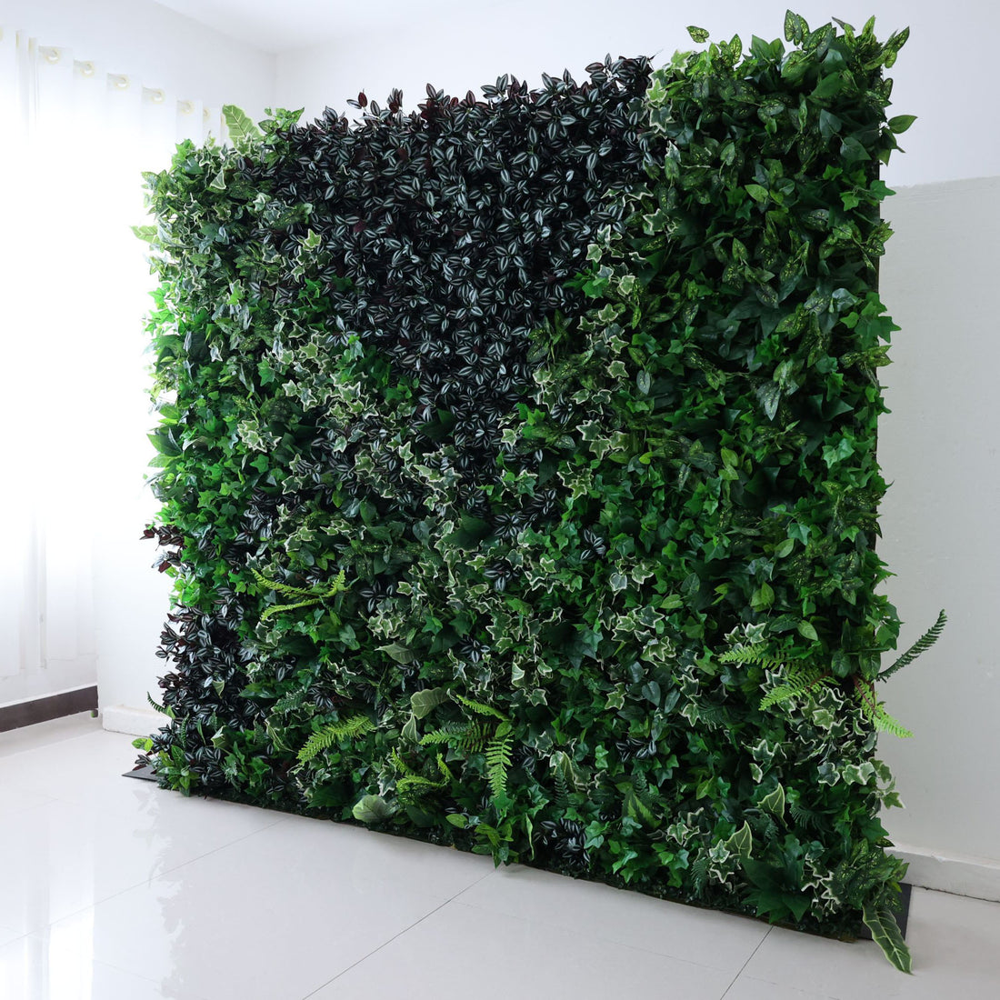 Valar Flowers Roll Up Fabric Artificial Green Leaves Flower Wall Wedding Backdrop, Floral Party Decor, Event Photography-VF-351