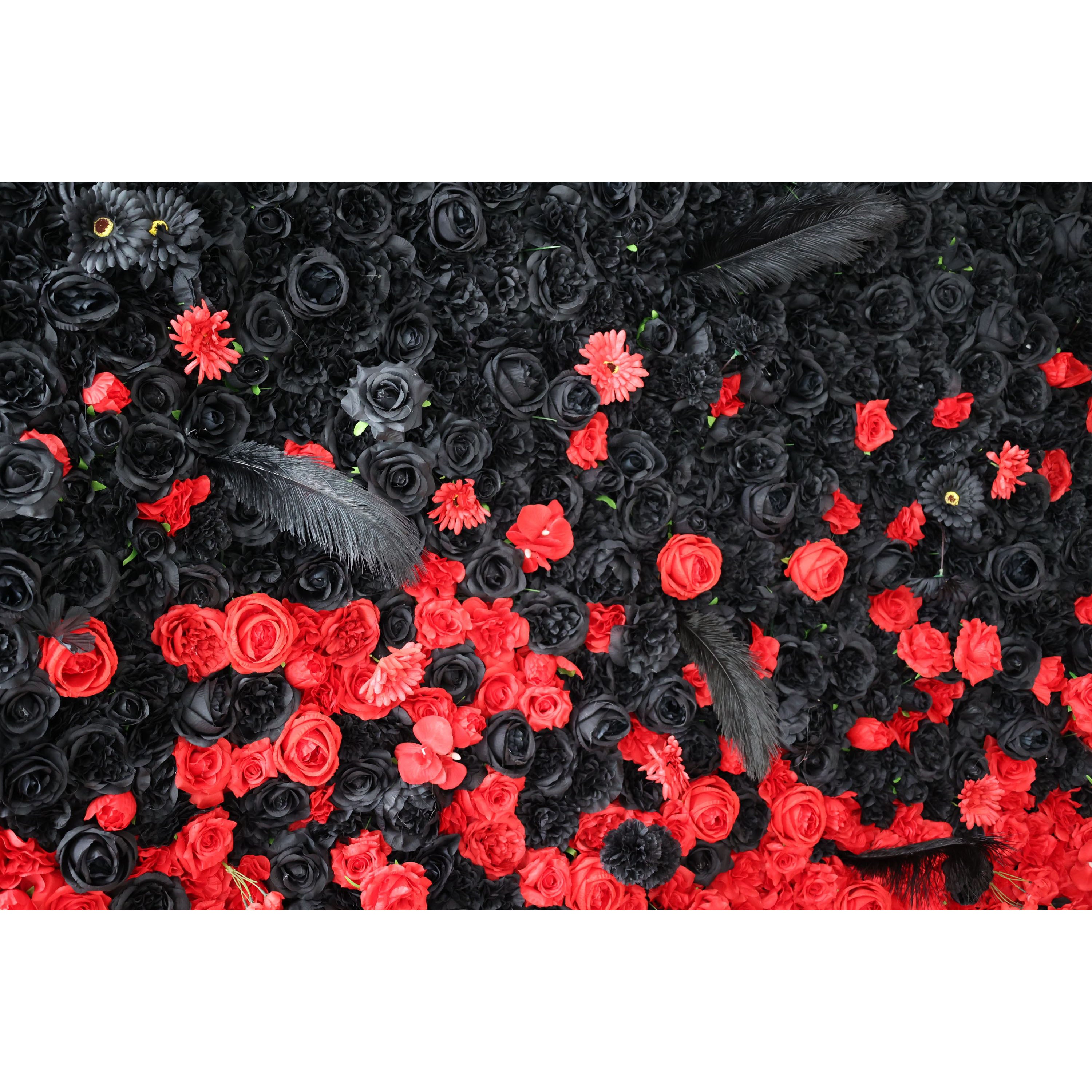 Valar Flowers Roll Up Fabric Artificial Flower Wall Wedding Backdrop, Floral Party Decor, Event Photography-VF-352