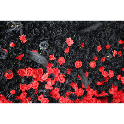 Valar Flowers Roll Up Fabric Artificial Flower Wall Wedding Backdrop, Floral Party Decor, Event Photography-VF-352