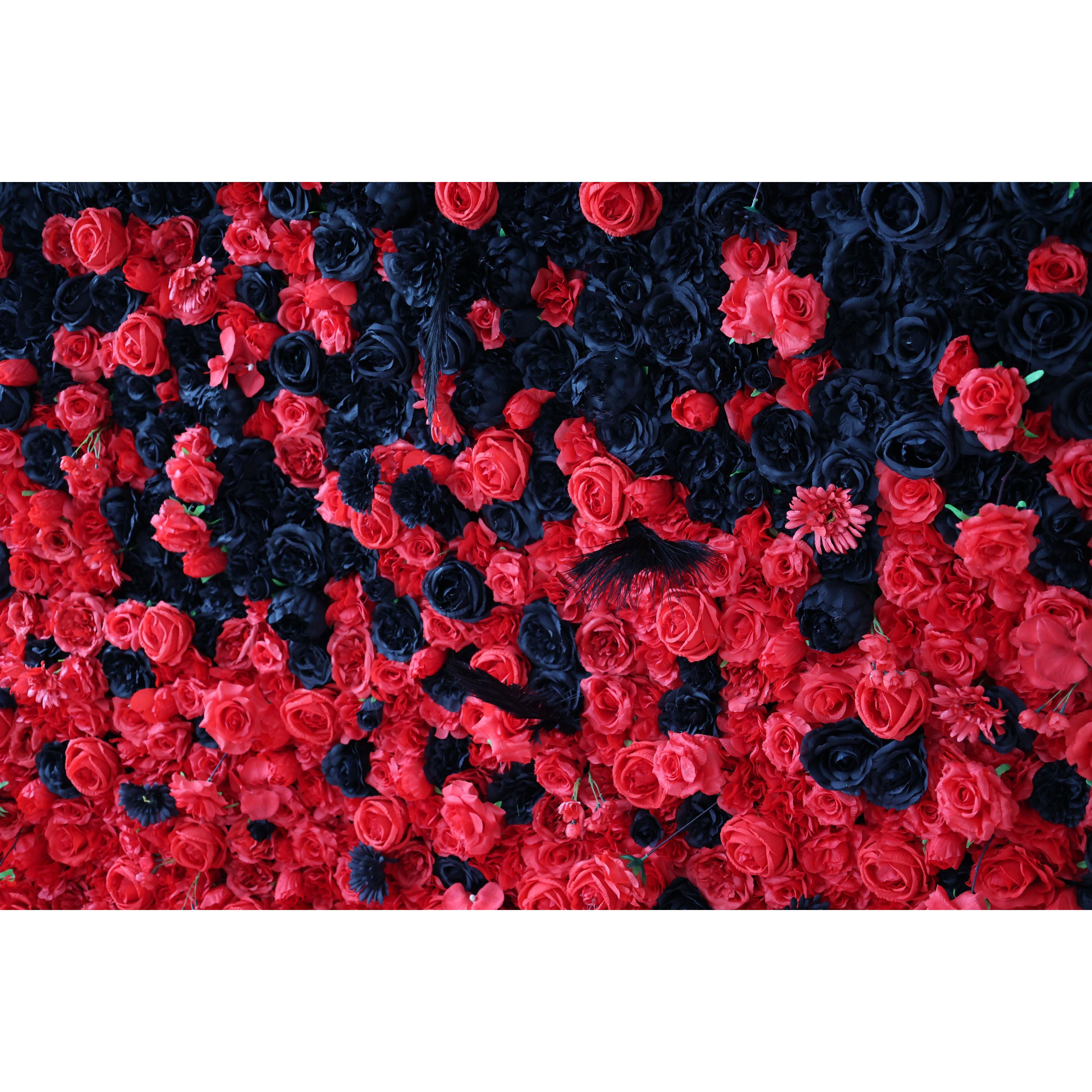 Valar Flowers Roll Up Fabric Artificial Flower Wall Wedding Backdrop, Floral Party Decor, Event Photography-VF-352