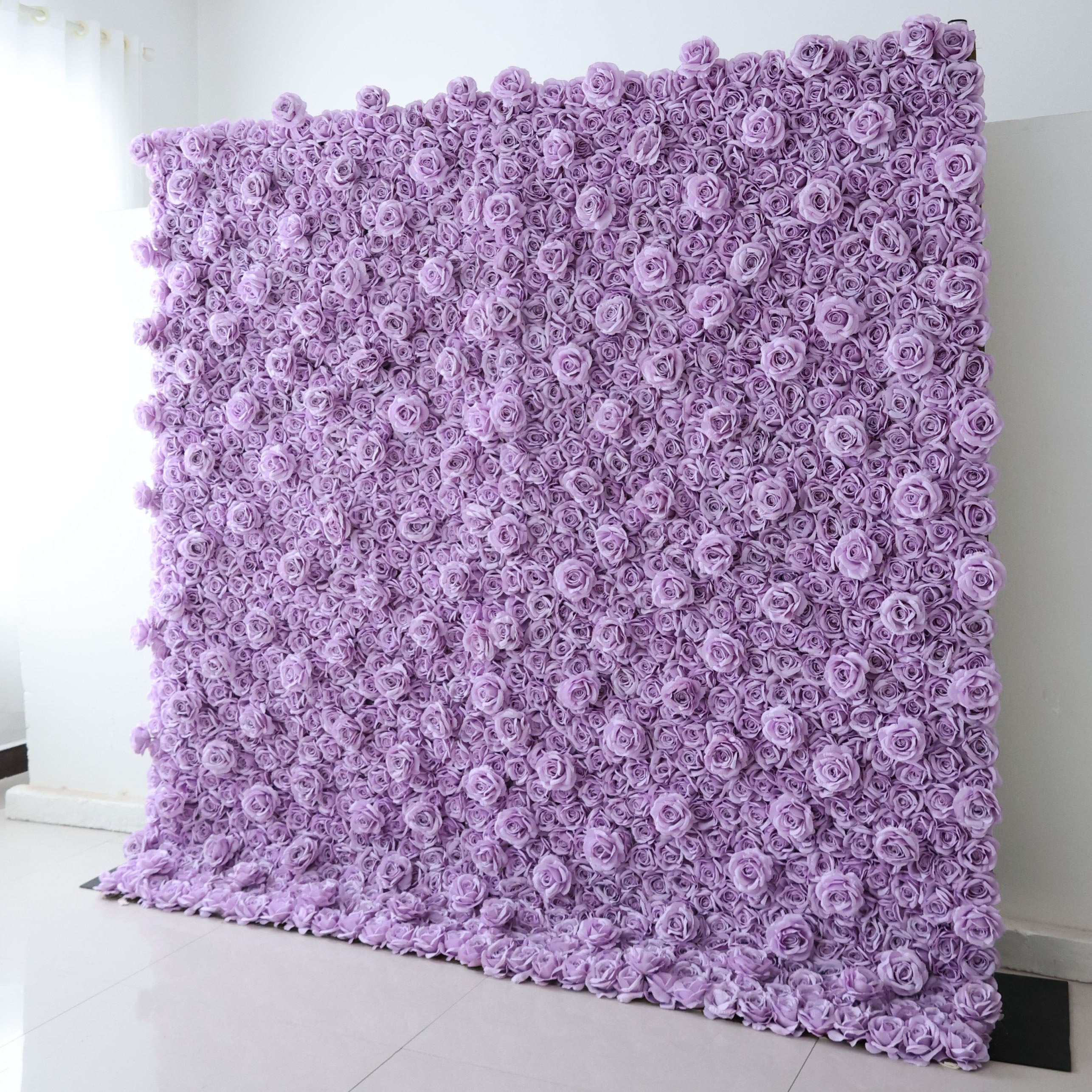 Valar Flowers Roll Up Fabric Artificial Flower Wall Wedding Backdrop, Floral Party Decor, Event Photography-VF-354