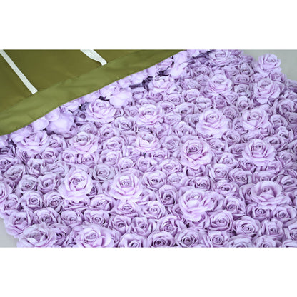 Valar Flowers Roll Up Fabric Artificial Flower Wall Wedding Backdrop, Floral Party Decor, Event Photography-VF-354