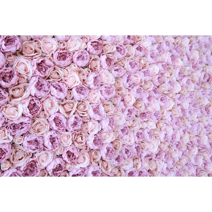 Valar Flowers Roll Up Fabric Artificial Flower Wall Wedding Backdrop, Floral Party Decor, Event Photography-VF-355