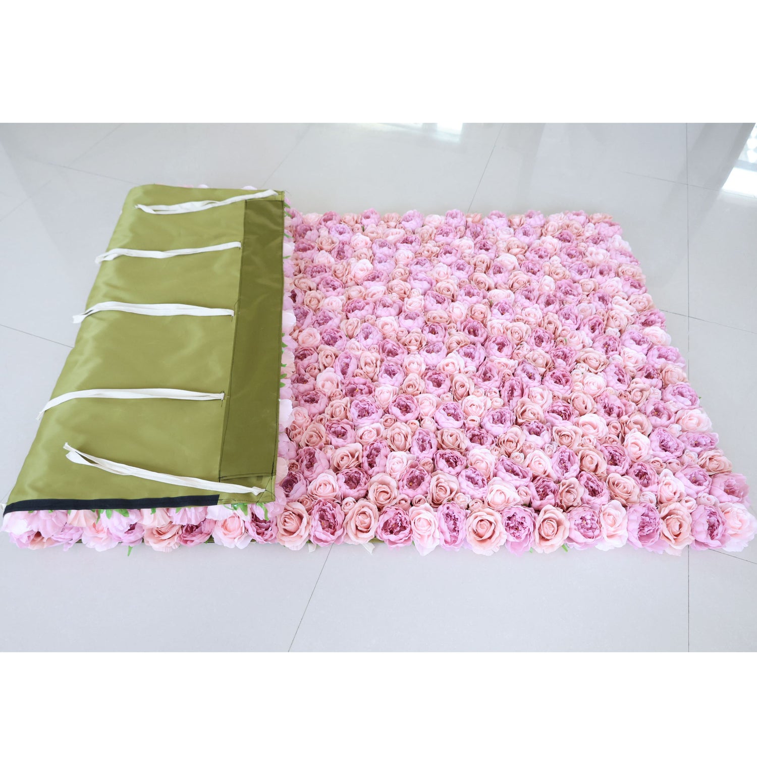 Valar fleurs Roll Up tissu fleur artificielle mur mariage toile de fond, décor de fête Floral, événement photographie-VF-355