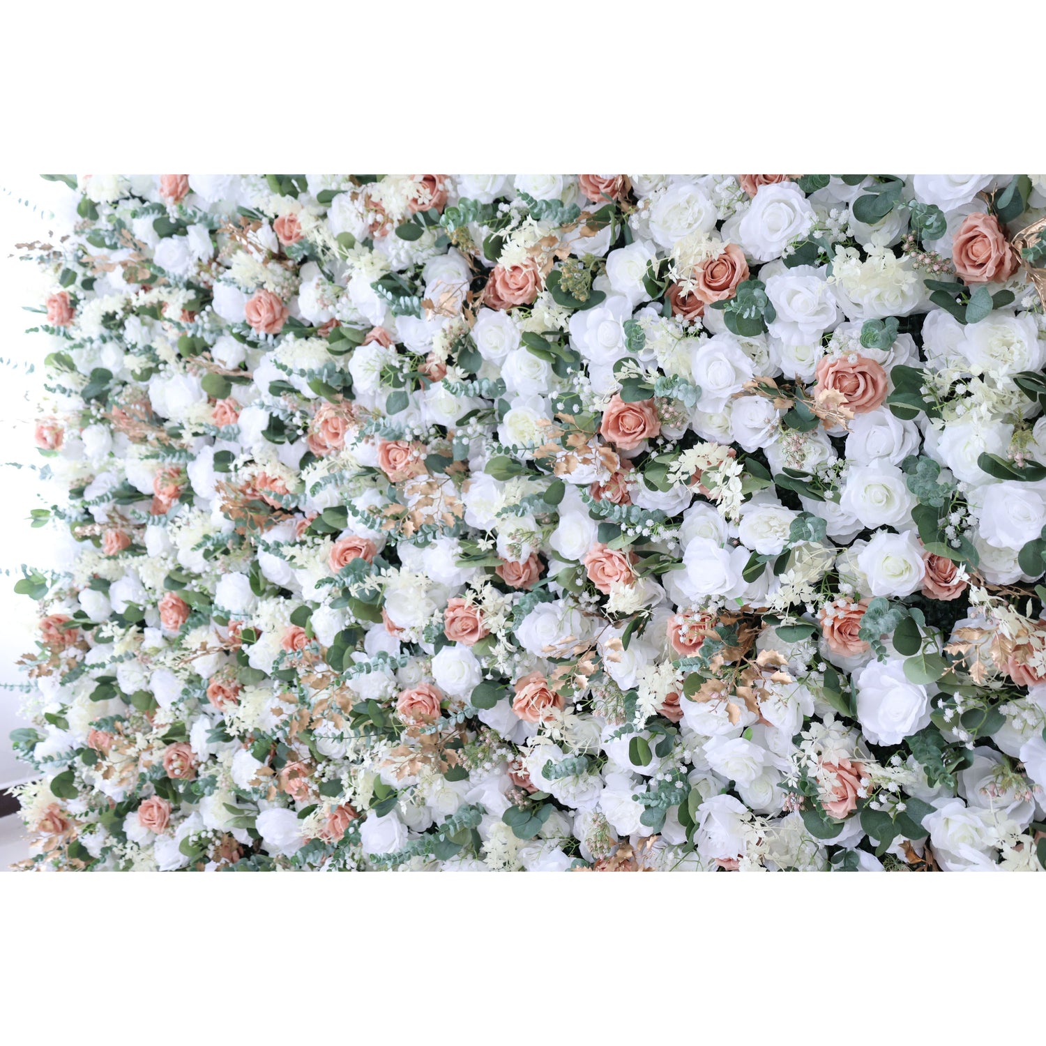 Valar Flores Roll Up Tecido Flor Artificial Parede Wedding Backdrop, Decoração Floral Festa, Evento Fotografia-VF-358