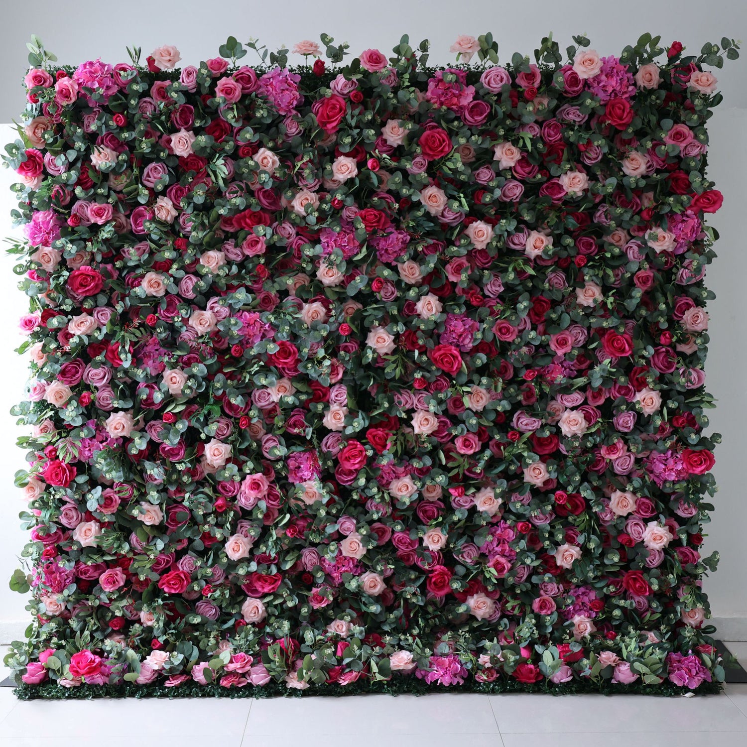 Valar Flores Roll Up Tecido Flor Artificial Parede Wedding Backdrop, Decoração Floral Festa, Fotografia Evento-VF-362