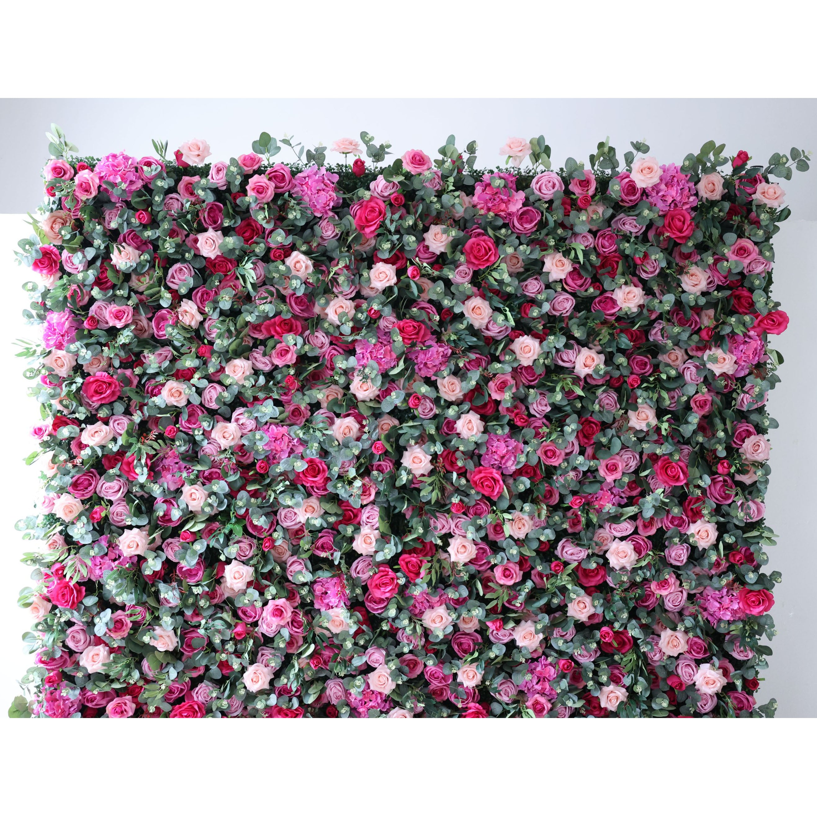 Valar Flowers Roll Up Fabric Artificial Flower Wall Wedding Backdrop, Floral Party Decor, Event Photography-VF-362