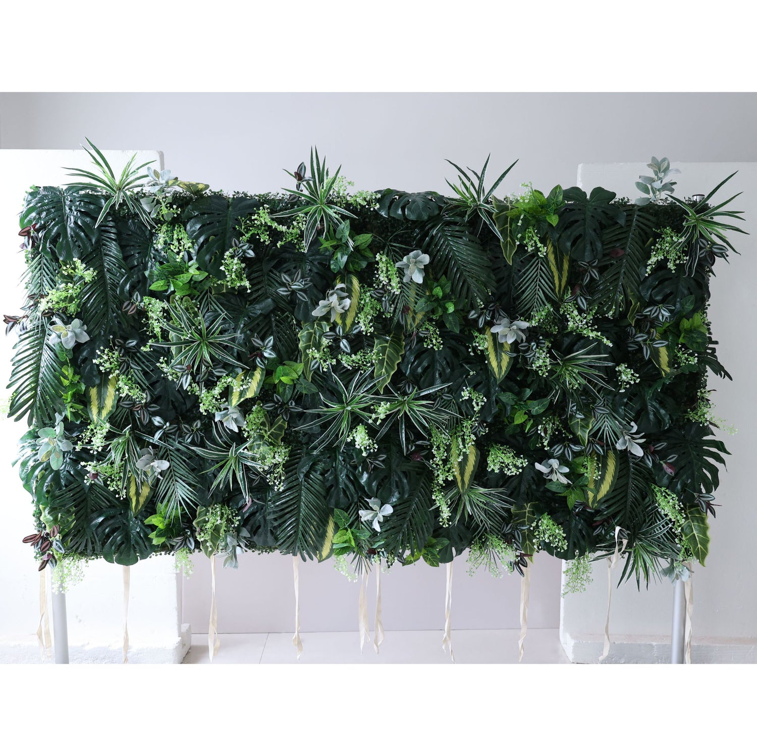 Valar Flowers Roll Up Fabric Artificial Green Leaves Flower Wall Wedding Backdrop, Floral Party Decor, Event Photography-VF-363