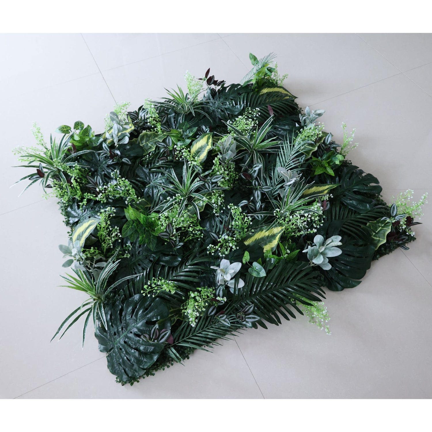 Valar Flowers Roll Up Fabric Artificial Green Leaves Flower Wall Wedding Backdrop, Floral Party Decor, Event Photography-VF-363