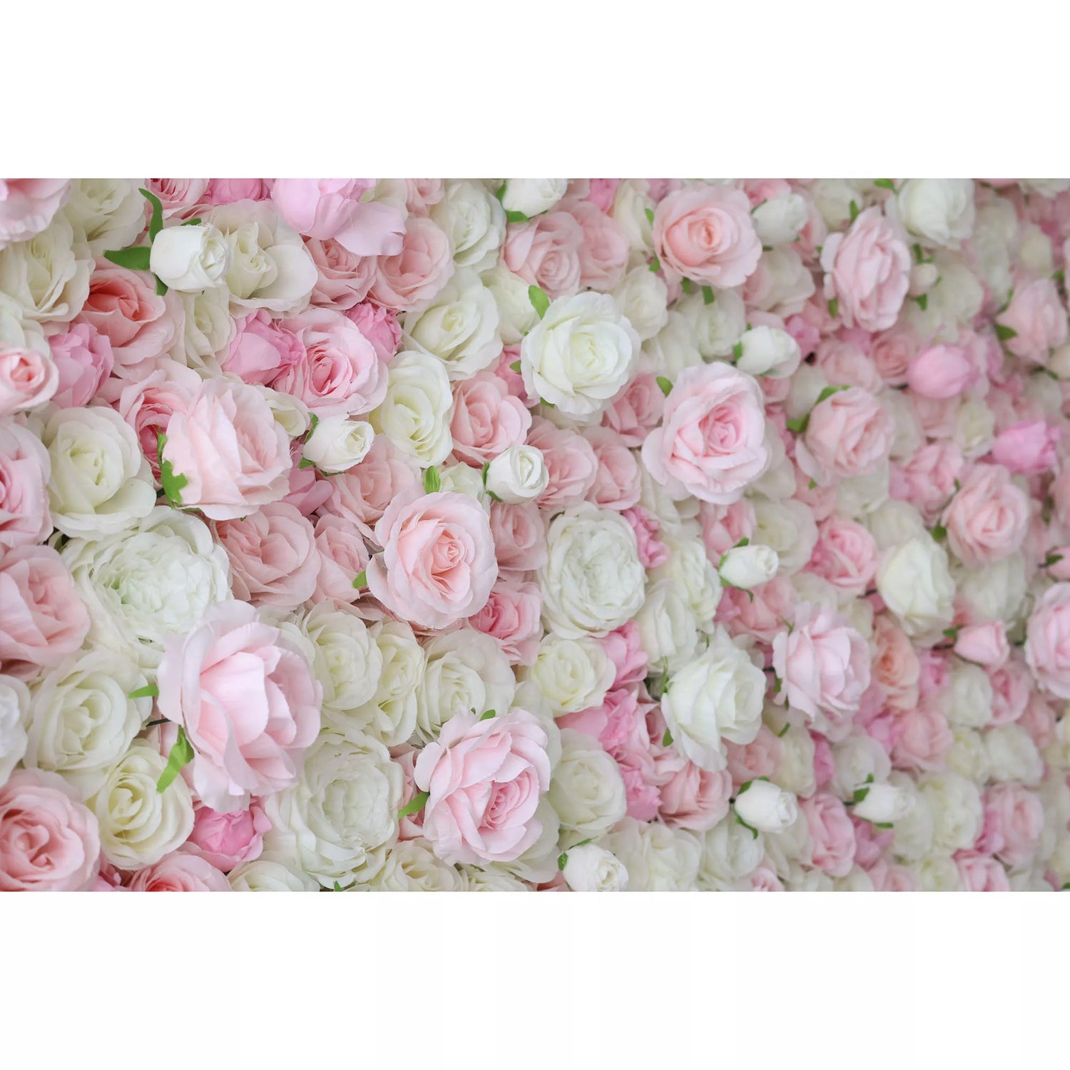 Valar Flowers Roll Up Fabric Artificial Mix Cavern Pink and Lemon White Flower Wall Wedding Backdrop, Floral Party Decor, Event Photography-VF-085