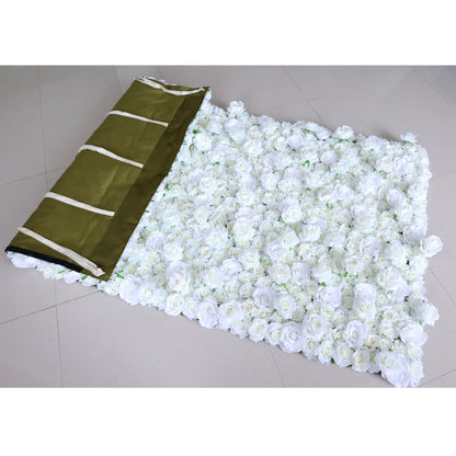 Valar fleurs Roll Up tissu fleur artificielle mur mariage toile de fond, décor de fête Floral, événement photographie-VF-361