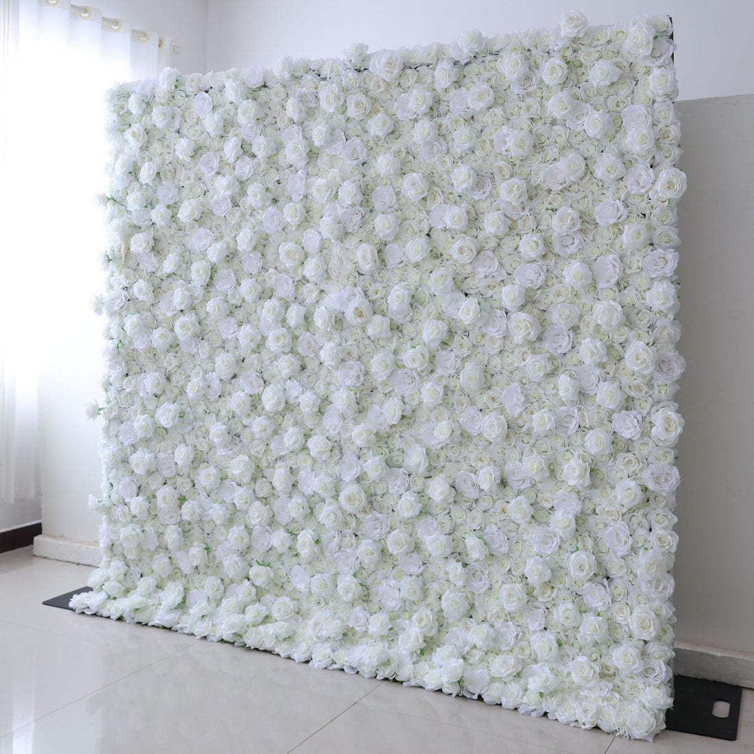 Valar Flowers Roll Up Fabric Artificial Flower Wall Wedding Backdrop, Floral Party Decor, Event Photography-VF-361