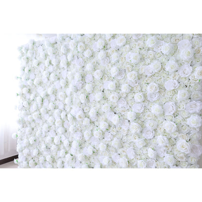 Valar Flowers Roll Up Fabric Artificial Flower Wall Wedding Backdrop, Floral Party Decor, Event Photography-VF-361