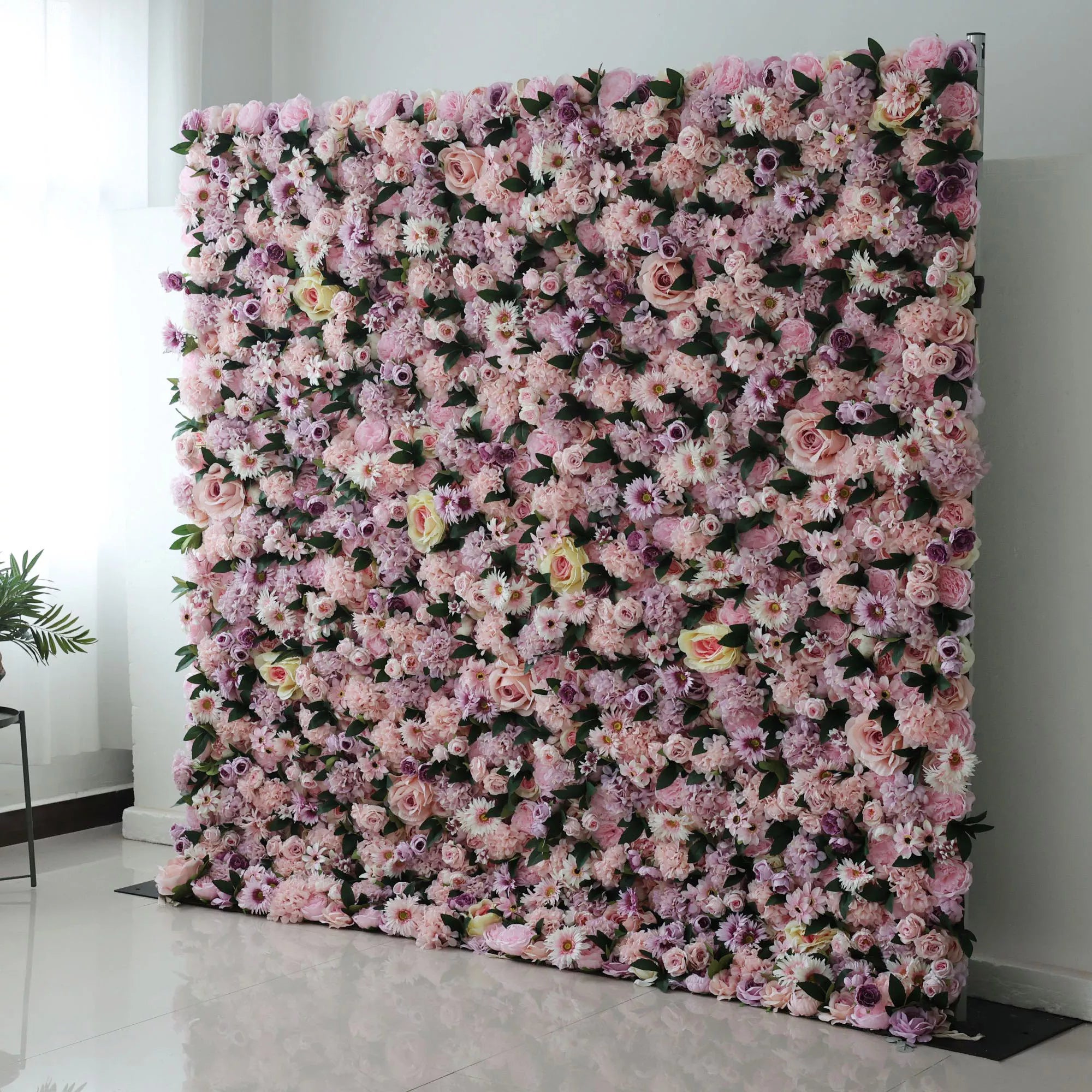 Valar fleurs Roll Up tissu fleur artificielle mur mariage toile de fond, décor de fête Floral, événement photographie-VF-028